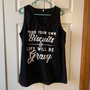 NWOT black top. XXL runs small